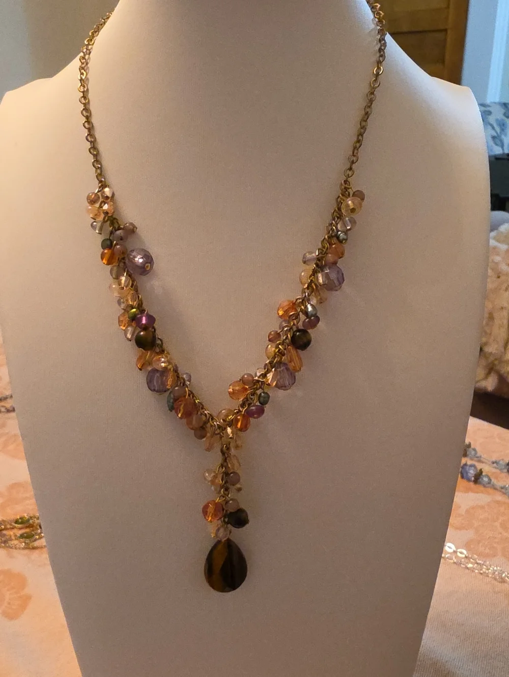 Delicate Multi-Color Beaded Y-Style Necklace